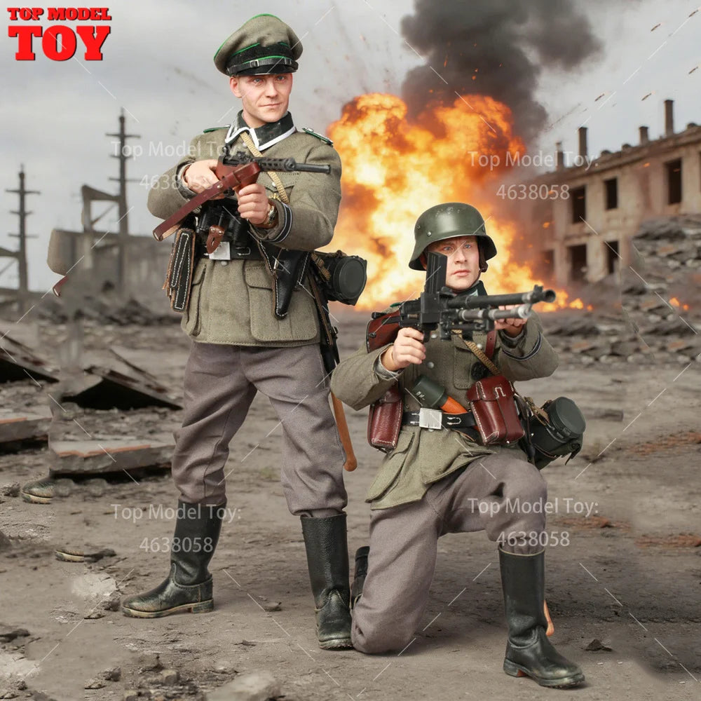 DID D80191 D80192 1/6 WWII German Commander Machine Gunner Set Model 12'' Male Soldier Action Figure Body Dolls for Collect Toy