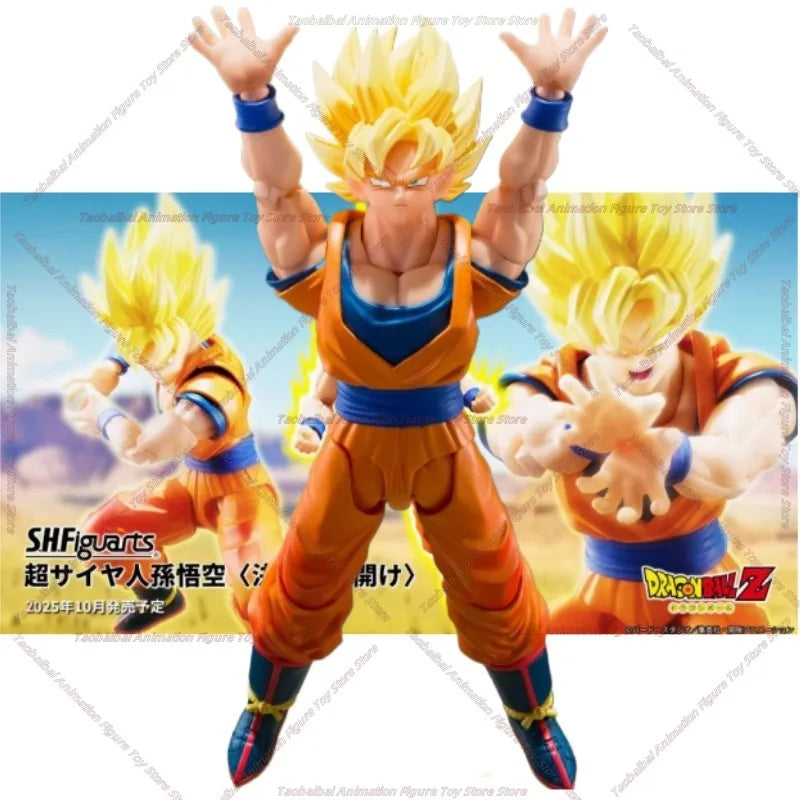 Original Bandai Dragon Ball Z S.H. Figuarts Super Saiyan Son Goku 3.0 The Games Begin Anime Action Figure Model Toys Gifts