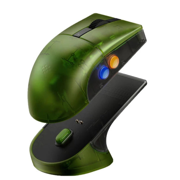 Green R8 Mouse with black base, featuring 8BitDo branding and Xbox designation.