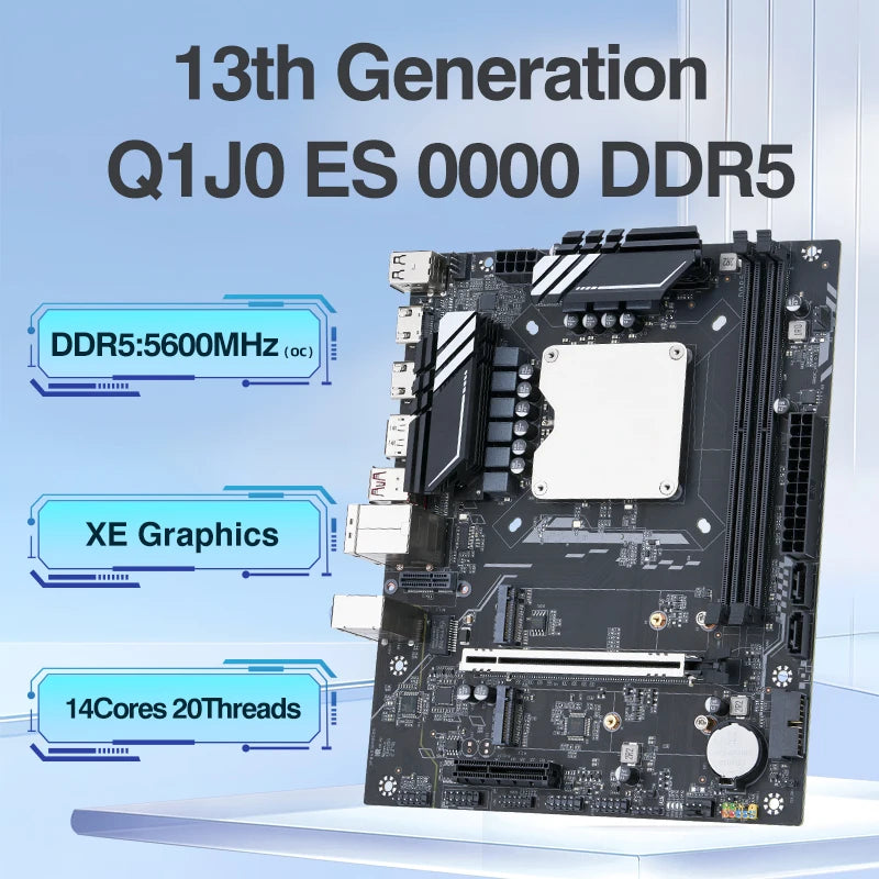 DIY Gaming Computer Motherboard Set mit Onboard CPU combo 13th Core Interpose Kit Q1J0 ES 0000 14C20T DDR5 RAM Desktop laca mae