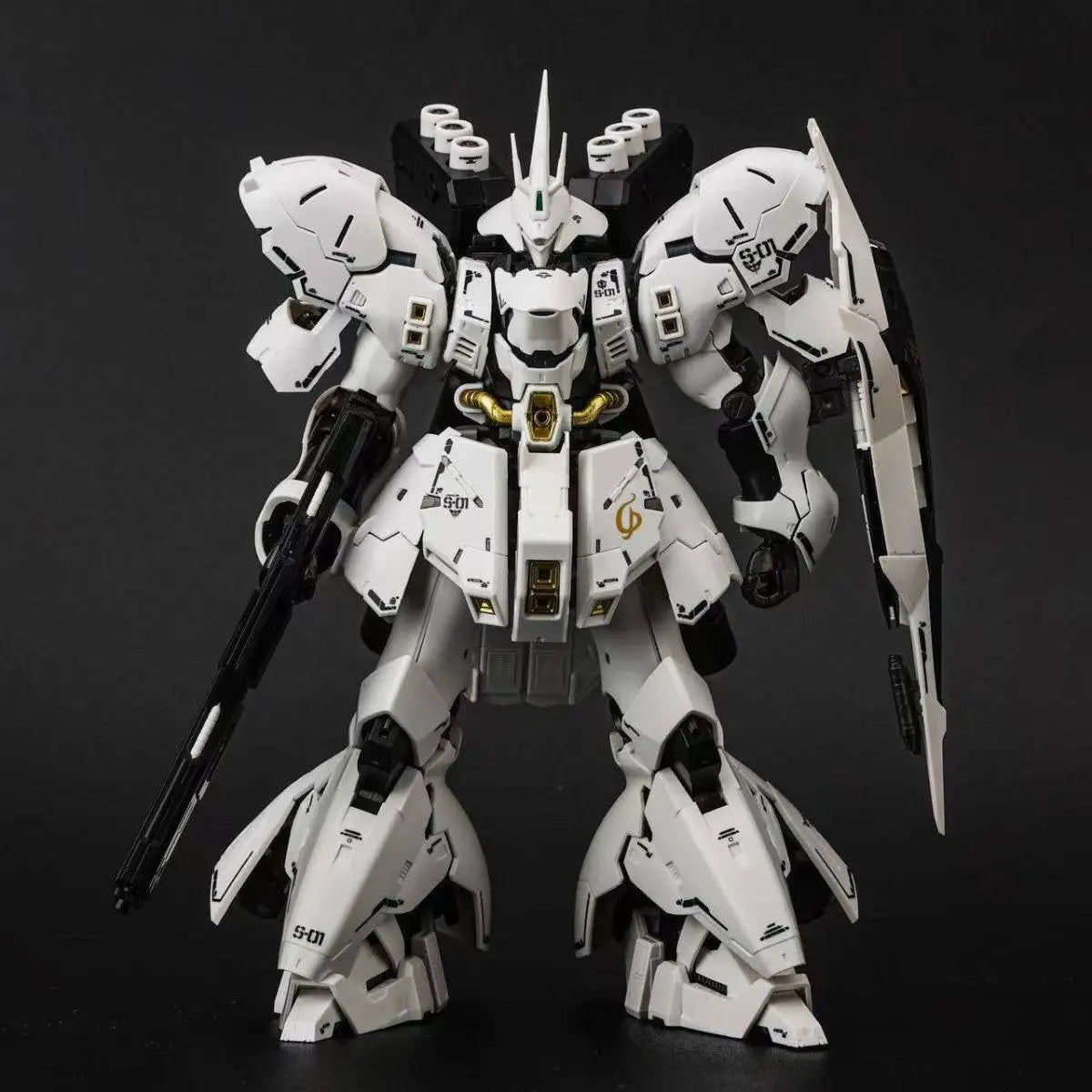 RG MSN-04 White Version Series Action Figure Mecha Warrior High Detail Detachable Parts Assembly Model Toy Collectible Boy Gifts