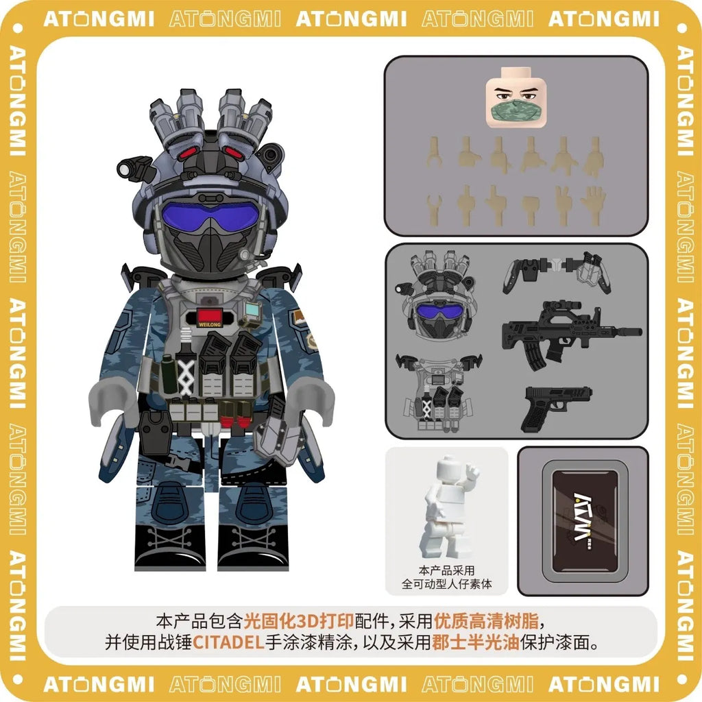 New Veyron Arknights Figures Delta Operations Mai Xiaowen Figure Miniatures Building Blocks Red Wolf Peripheral Model Toys