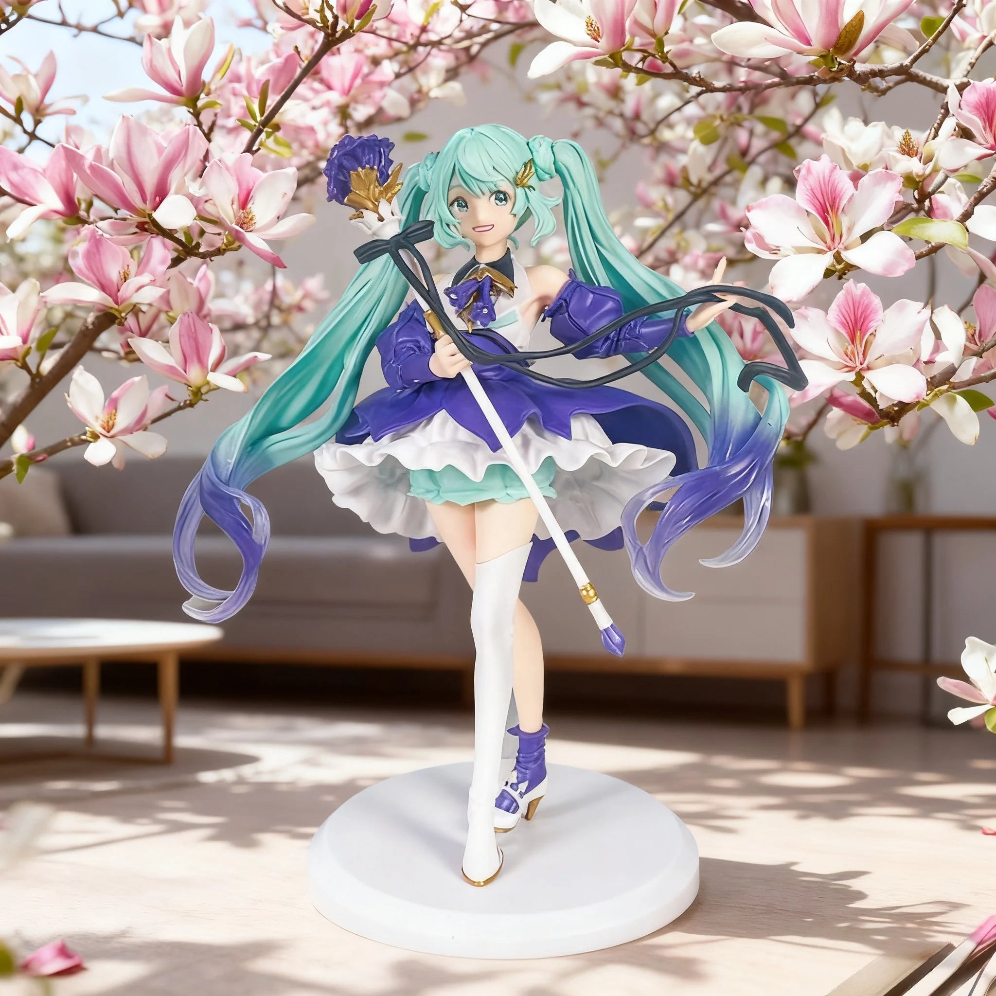 New Hatsune Miku Miku Hand Held anime Animation Birthday Party Bauhinia Flower Chuyin Collection Model Decoration