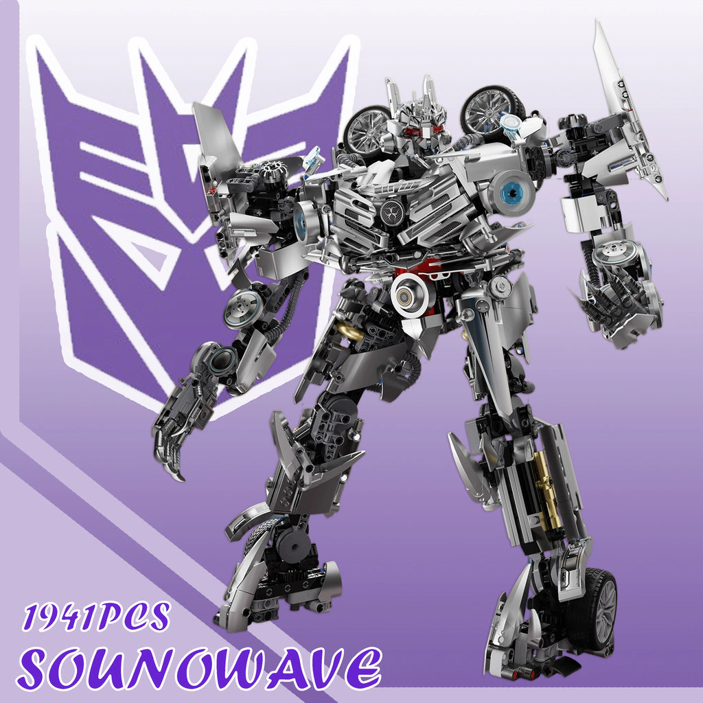 1941PCS Soundwave Decepticon Intelligence Officer Action Figure Building Blocks Movie Villain Model Toy Great Gift for Yourself