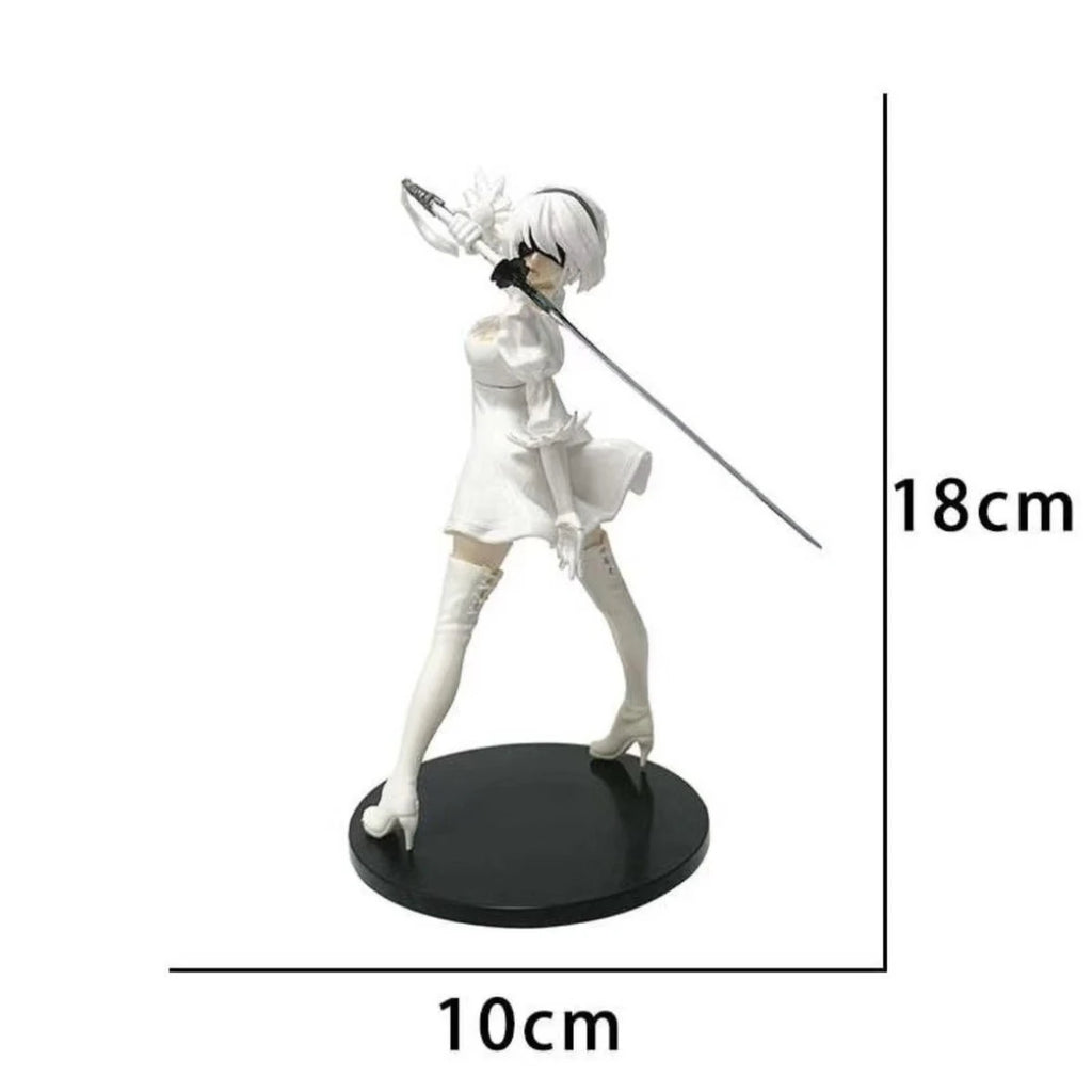 18CM Аниме NieR: Automata - YoRHa No. 2 Type B - Версия 2.0 Премиум Чоконосе Модел Играчка Кукла Екшън Фигурка