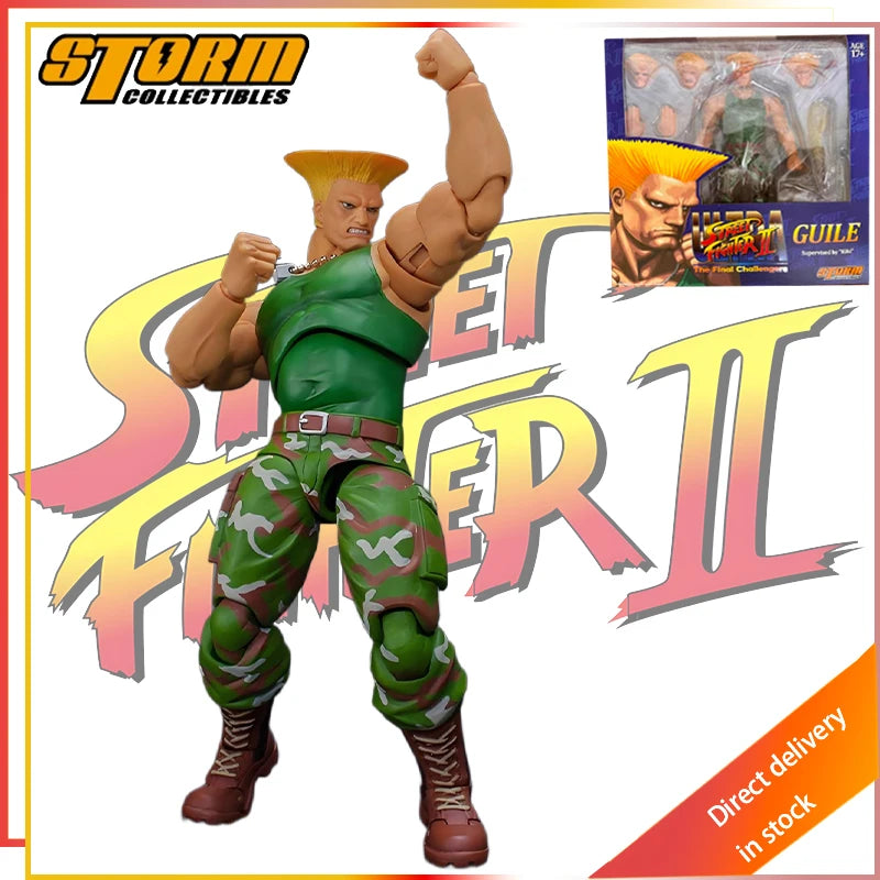 STORM TOYS Original Street Fighter 2 Series  GUILE SDCC Action Joint Mobility Figure Model Toys Christmas Gift for Children