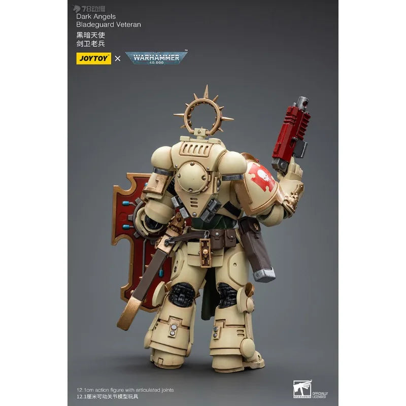 JOYTOY Genuine JOYTOY X Warhammer 40K Series Astat Dark Angel Sword Guard Veteran Game Character Model 1/18 Movable Model Gift
