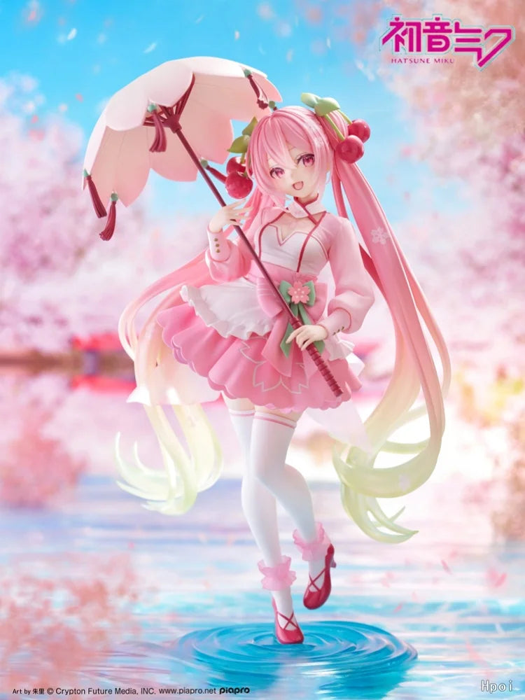 [In Stock]  Genuine Taito Hatsune Miku Artist Masterpiece Amp Sakura Miku Girls' Dress Figure Model Ornament Toy Gift