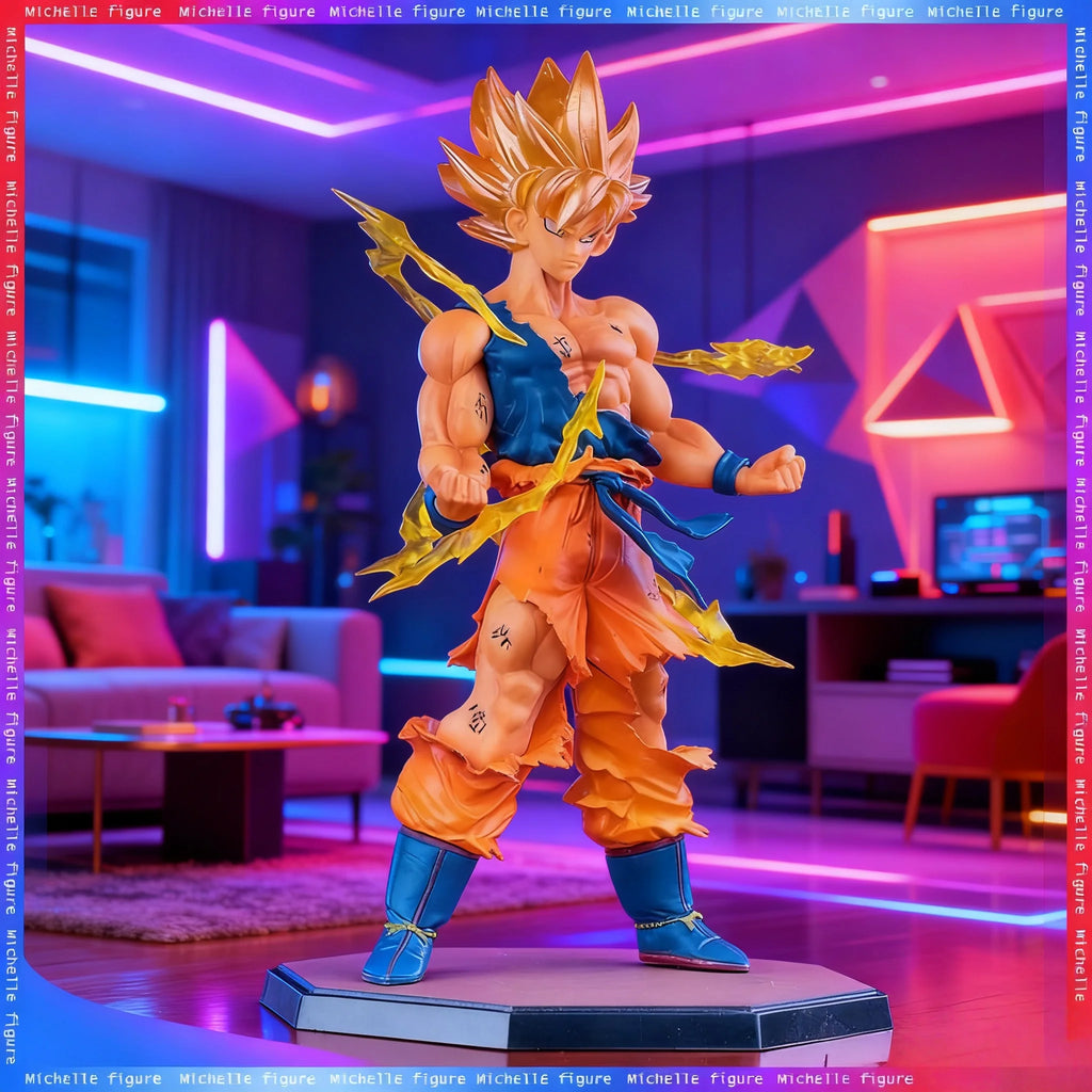 Hot anime Dragon Ball Son Wukong Super Saiyan Doll Wukong DBZ Action Doll Model Desktop Decoration Ornament Gift Collection Doll