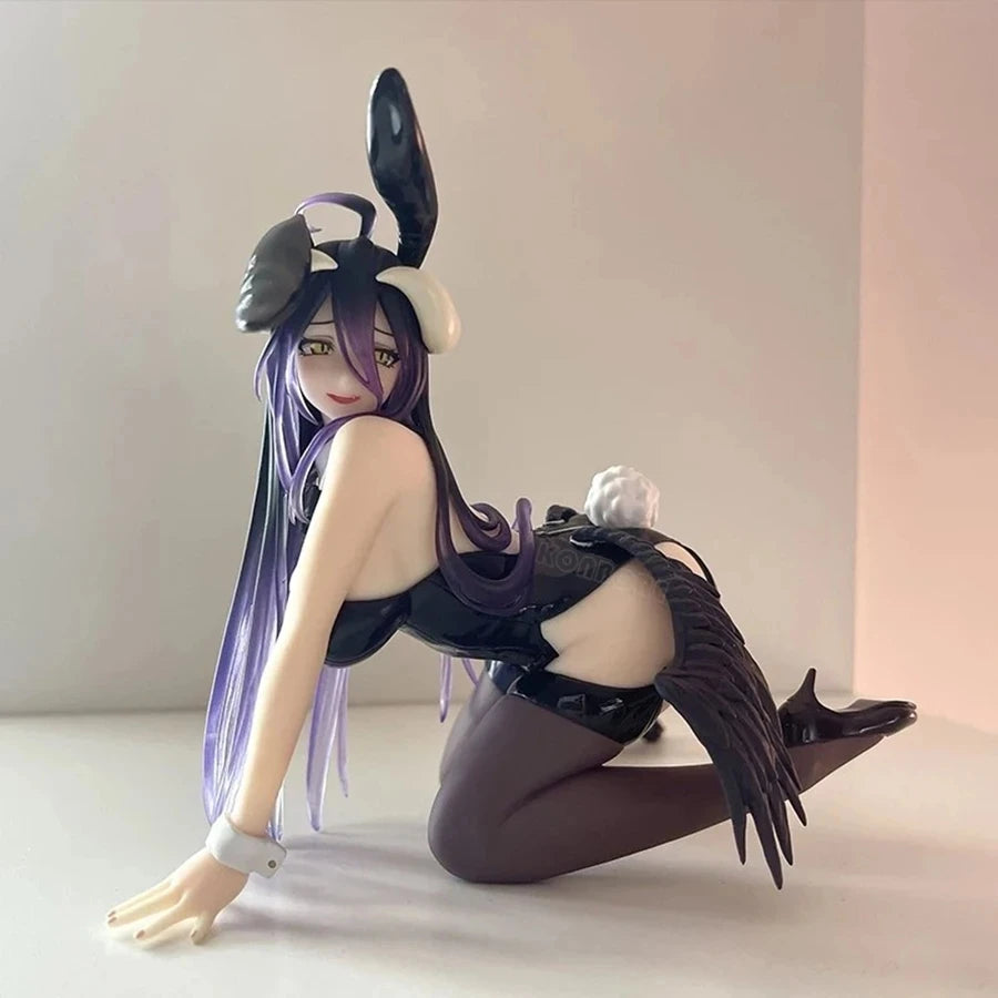 12cm Hentai Figure OVERLORD Anime Figure Bunny Girl Swimsuit Albedo Noodle Stopper Figurine Action Figure Collection Model Toys
