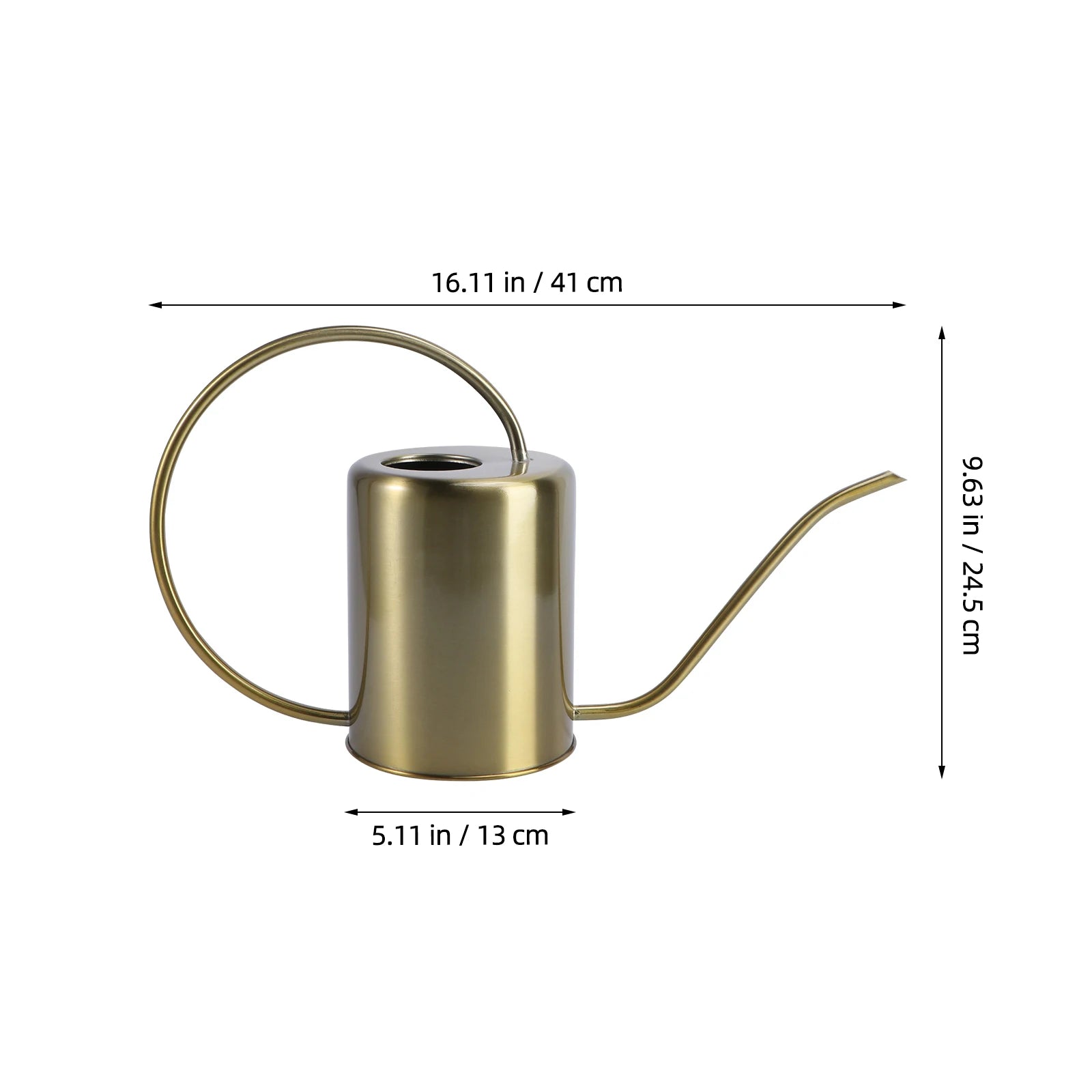 Brass Watering Can Stainless Steel Kettle Practical Pot Long Spout Metal Flower Sprayer Useful Watering Tool