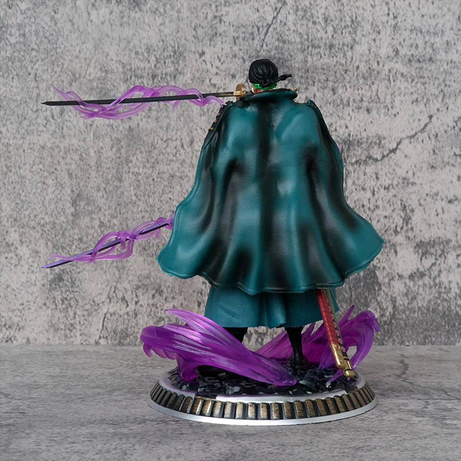 Hot 20cm Anime Figure GK Roronoa Zoro Three-blade Sa-maximum Manga Anime Statue Action Figure Collection Model Kid Toy