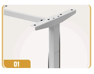 Home Gaming Height Adjustable Electric Standing Desk Frame Office Furniture Extendable Work Lifting White Desk