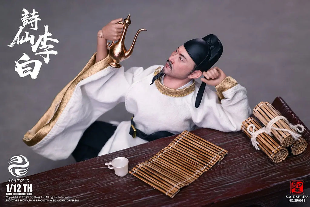 In Stock Original 303TOYS SR003 Saint Series Poet Li Bai 1/12 Ancient Action Figure 6inch Full Set Model Toys