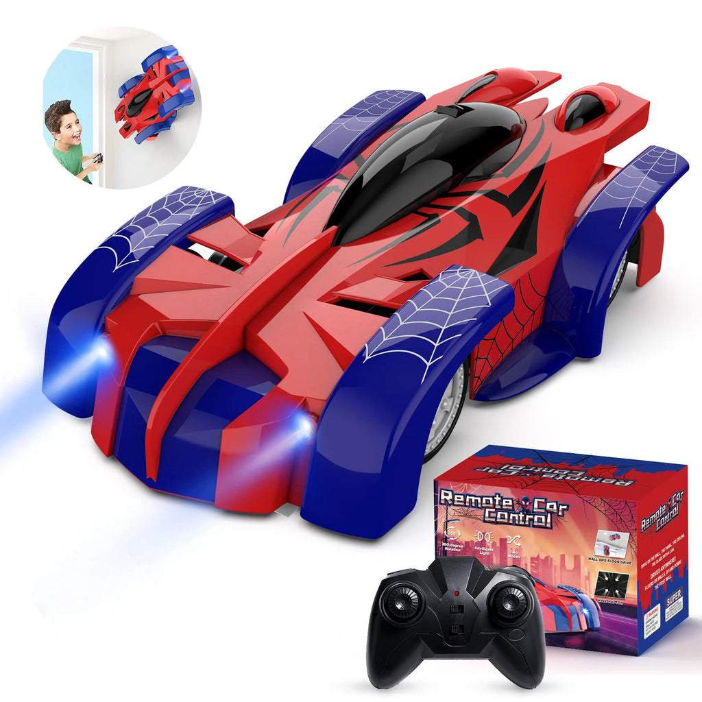 Wall Climbing Remote Control Car, 360° Rotating RC Stunt Car with Headlight, Rechargeable RC Car Toys for Kids