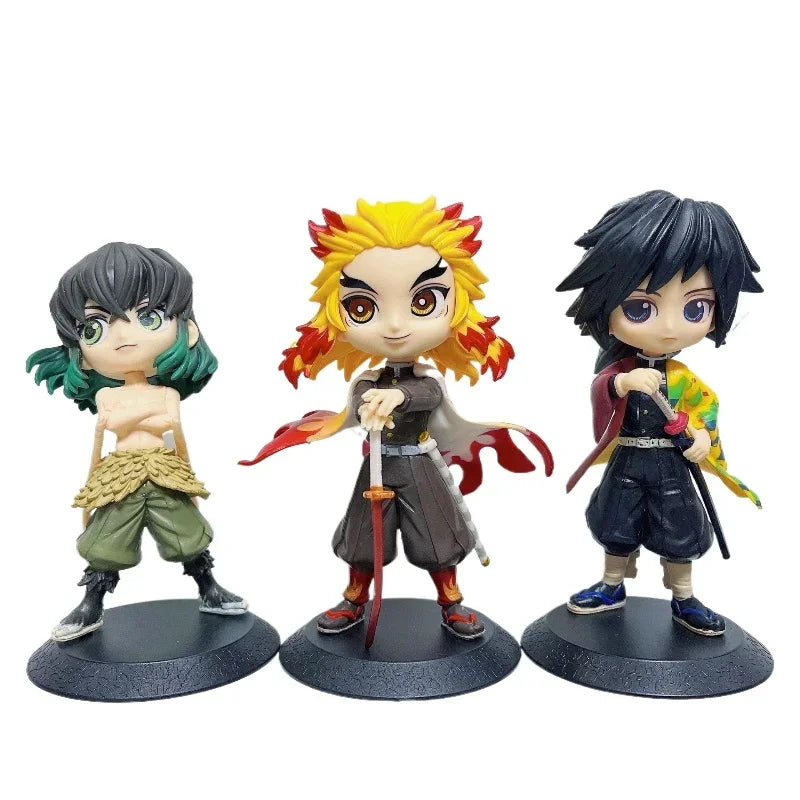 Anime Demon Slayer Action Figurine Kimetsu No Yaiba Figure Kamado Tanjirou Nezuko Agatsuma Zenitsu PVC Model Doll Toys