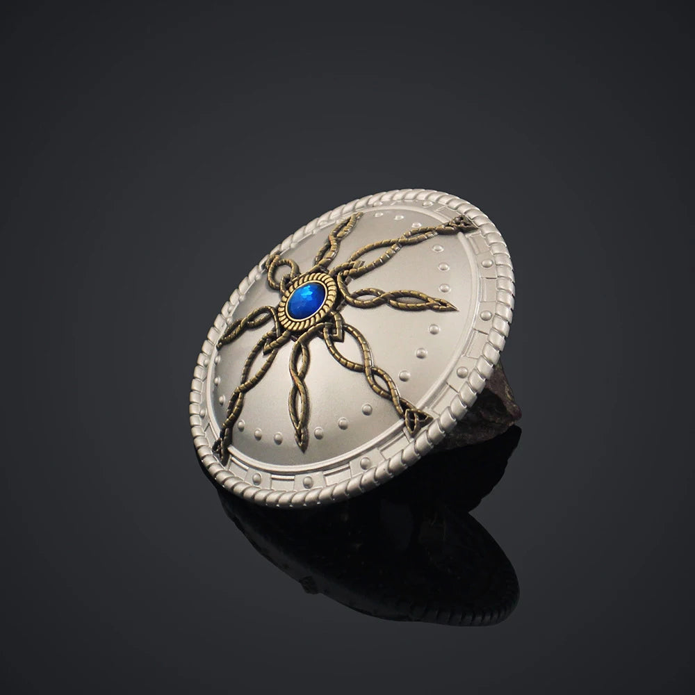 Diablo II Shield Model Toys 9cm / 3.54in Zinc Alloy Collectible, Heavy 3D Replica, Thickened Metal Ornament Gift for Game Fans
