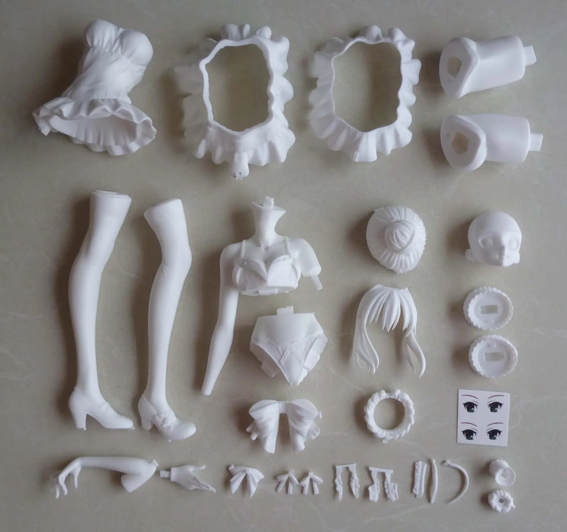 Anime-Spiel Fate/Extra Saber Nero Claudius Figuren aus Resin GK DIY Anleitung Weiß Montage Modell Statue Spielzeug Puppe Sammlerstücke Geschenke