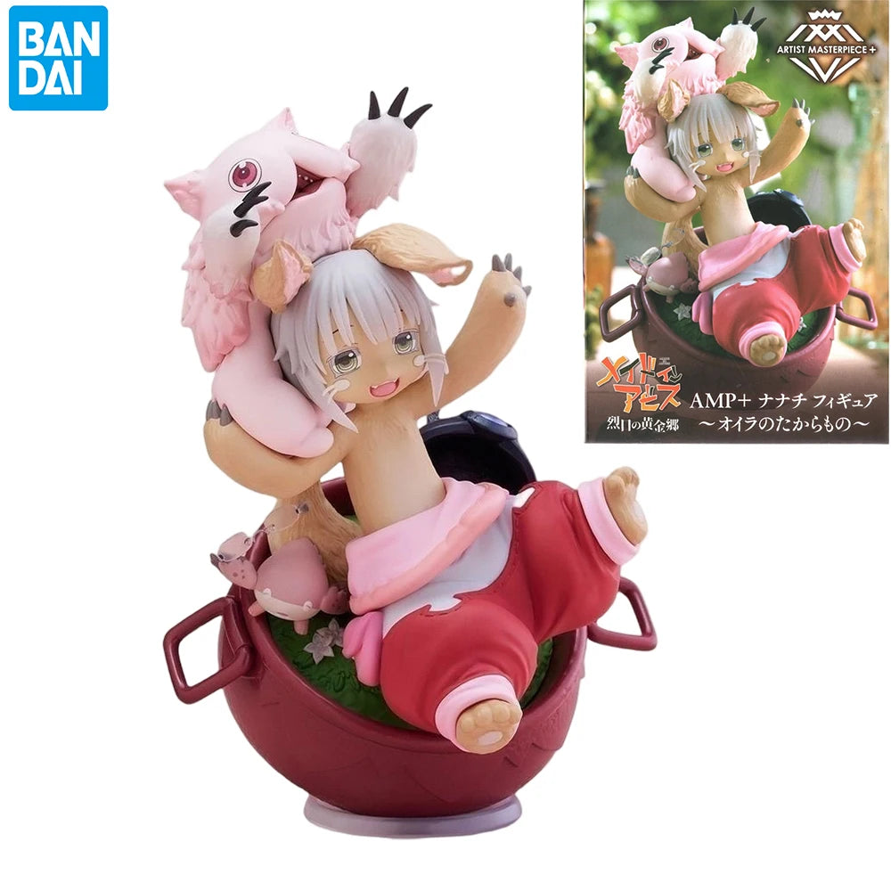 Оригинална фигурка на Nanachi AMP Made in Abyss Златният град на парещото слънце, аниме Kwaii Q версия. Екшън фигурка, играчка кукла.
