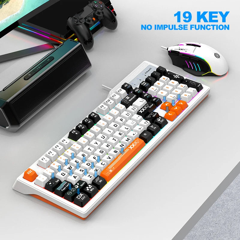 K-snake KM800 Pro kabelgebundenes Gaming-Tastatur- und Maus-Set Desktop-Computer Notebook Home Office beleuchtet USB