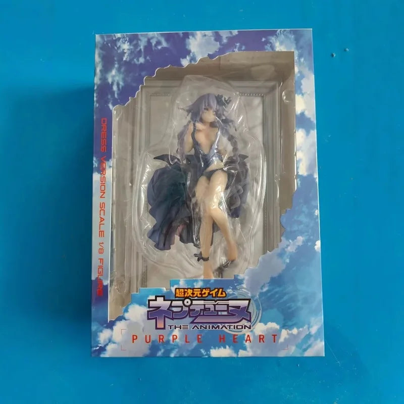 Hyperdimension Neptunia Anime Figure Purple Heart 1 8 Scale Nightgown Photo Frame Collectible Model For Anime Collection Lovers