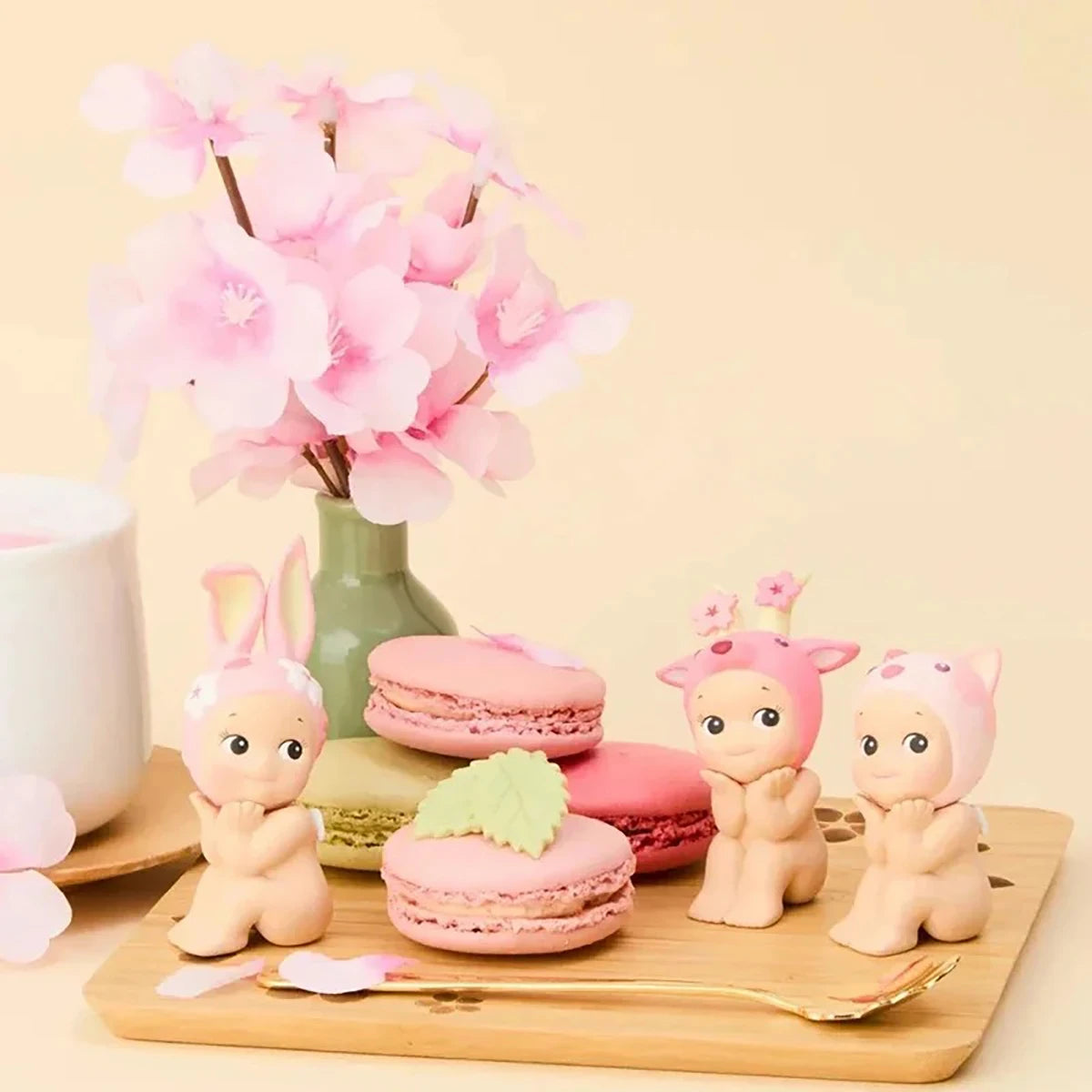 Sonny Cherry Blossom Series Box Anime Figure Cartoon Cute Desktop Ornaments Decoration Model Children Birthday Toy Random Gift