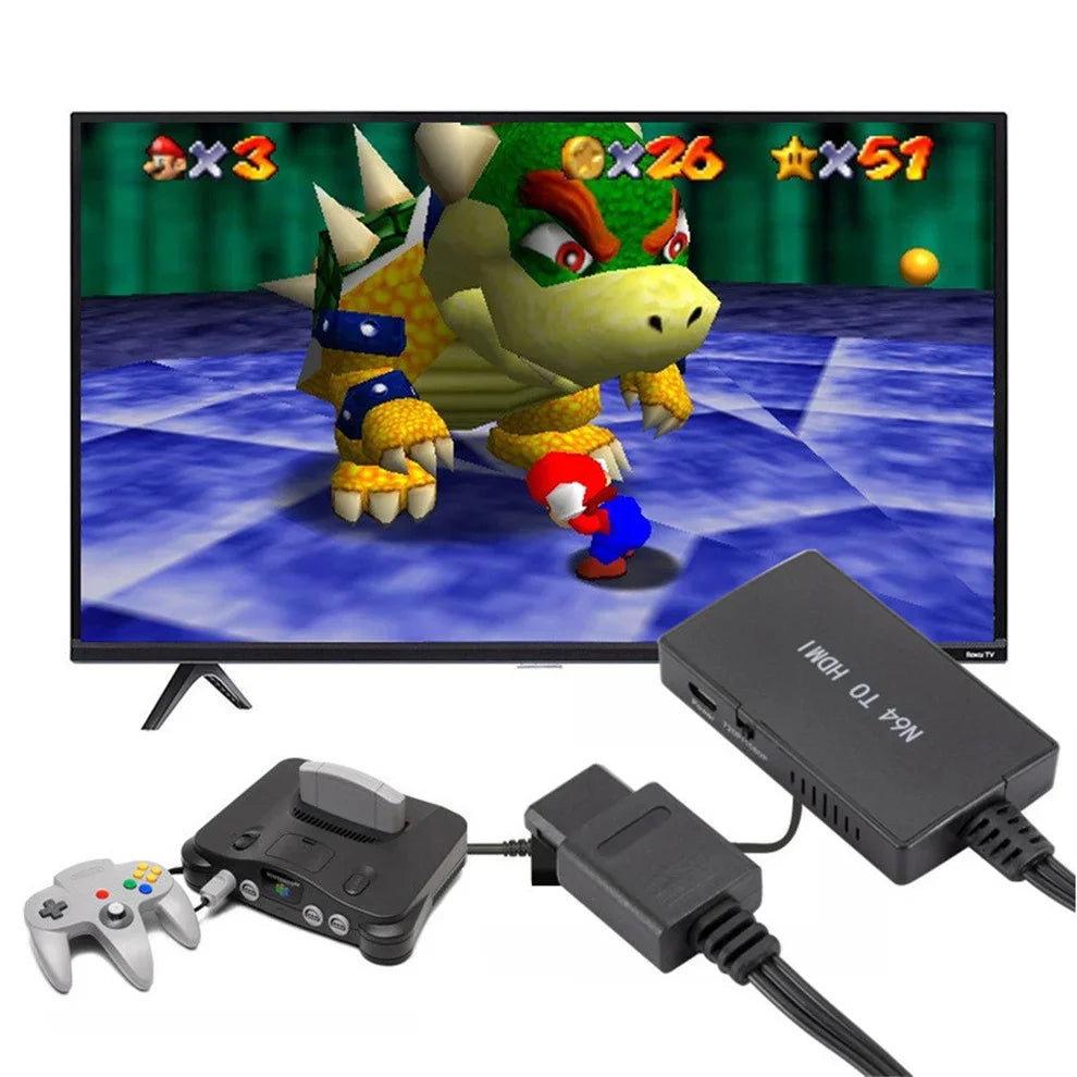 N64 To HDMI Adapter Converter Nintendo64 to HDMI Converter Adapter Plug And Play For Nintend 64/SNES/NGC/SFC Gamecube Console