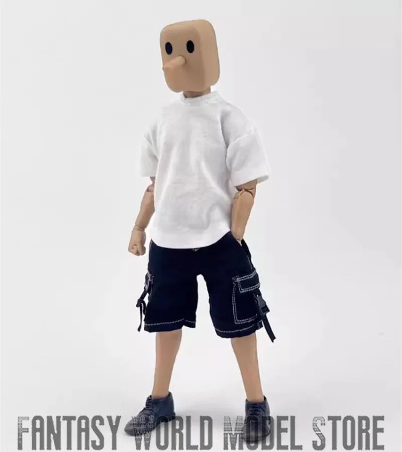 CCN1209 CCN1212 1/12 Male Soldier Clothing Set T-shirt Denim Shorts Fashion Casual Suit Hooded Coat Pants Fit 6" Action Figure
