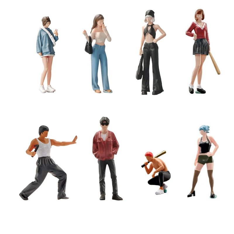 Resin Diorama 1:64 Scale Mini Figures Miniatura  Garage Scenes Minifigures Model Kit DIY Craft Toys Anime Figure Collectible