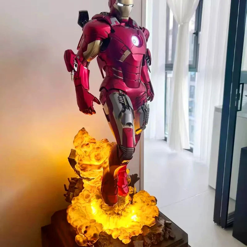 Large-Scale Statue Iron Man 1/3 Scene Statue Mk7 Model Handheld Figurine Gk Resin Living Room Decoration
