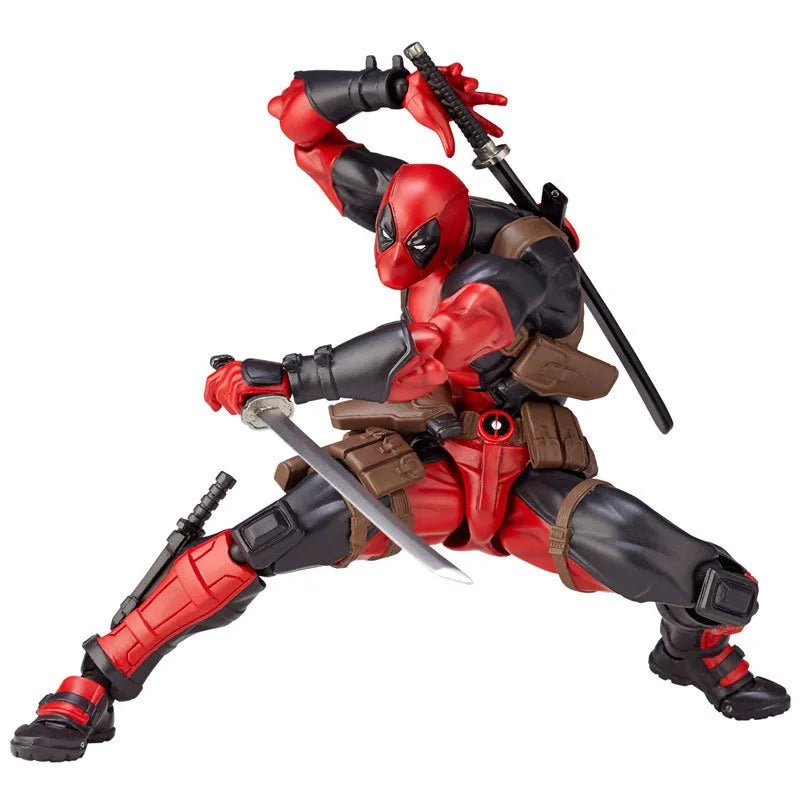 AMAZING YAMAGUCHI Deadpool Action Figure X-Men Mutants Joint Movable KAIYODO Movie Model Toys for Kids Gift