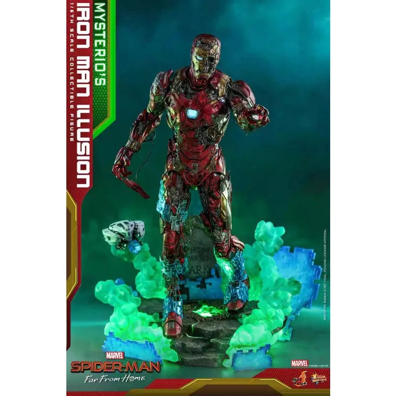 Original Hot Toys MARVEL MMS580 Mysterio's Iron Man Illusion Spider-Man Far From Home Anime Figure Toys Models Collection