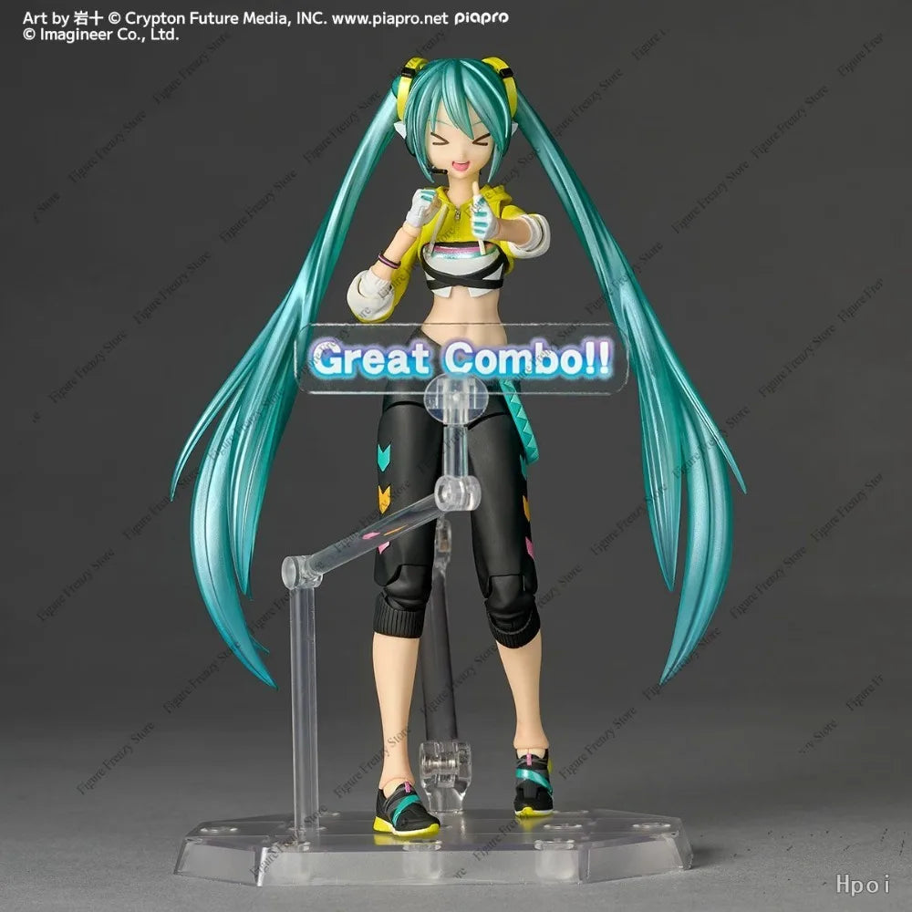 Special OfferKaiyodo Revoltech Amazing Yamaguchi Hatsune Maku Fit Boxing Ver. - 150mm Posable Figure, PVC/ABS/POM, 4 Faces/10 Ha