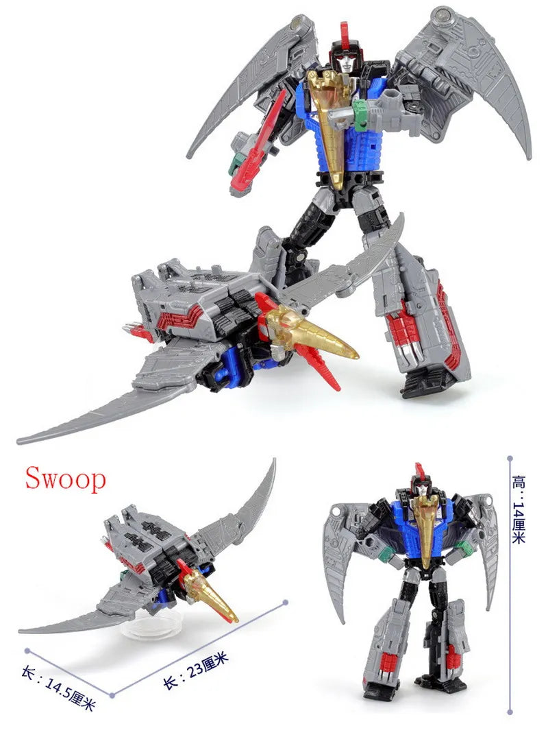 BPF Dinosaur 5IN1 Transformation Toy G1 Dinoking Combination Robot Volcanicus Grimlock Swoop Sludge Slag Snarl Action Figure