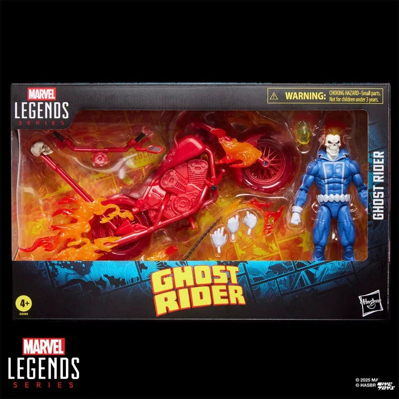 Genuine Hasbro Marvel Legends Ghost Rider Johnny Blaze with Motorcycle 1/12 Scale Collectible Action Figure Toys Model Ornaments