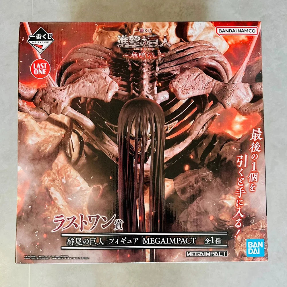 In Stock BANDAI Original Ichiban Kuji KUJI Attack On Titan Anime Figure Eren Jaeger Levi Ackerman PVC Cool Model Collection Toys