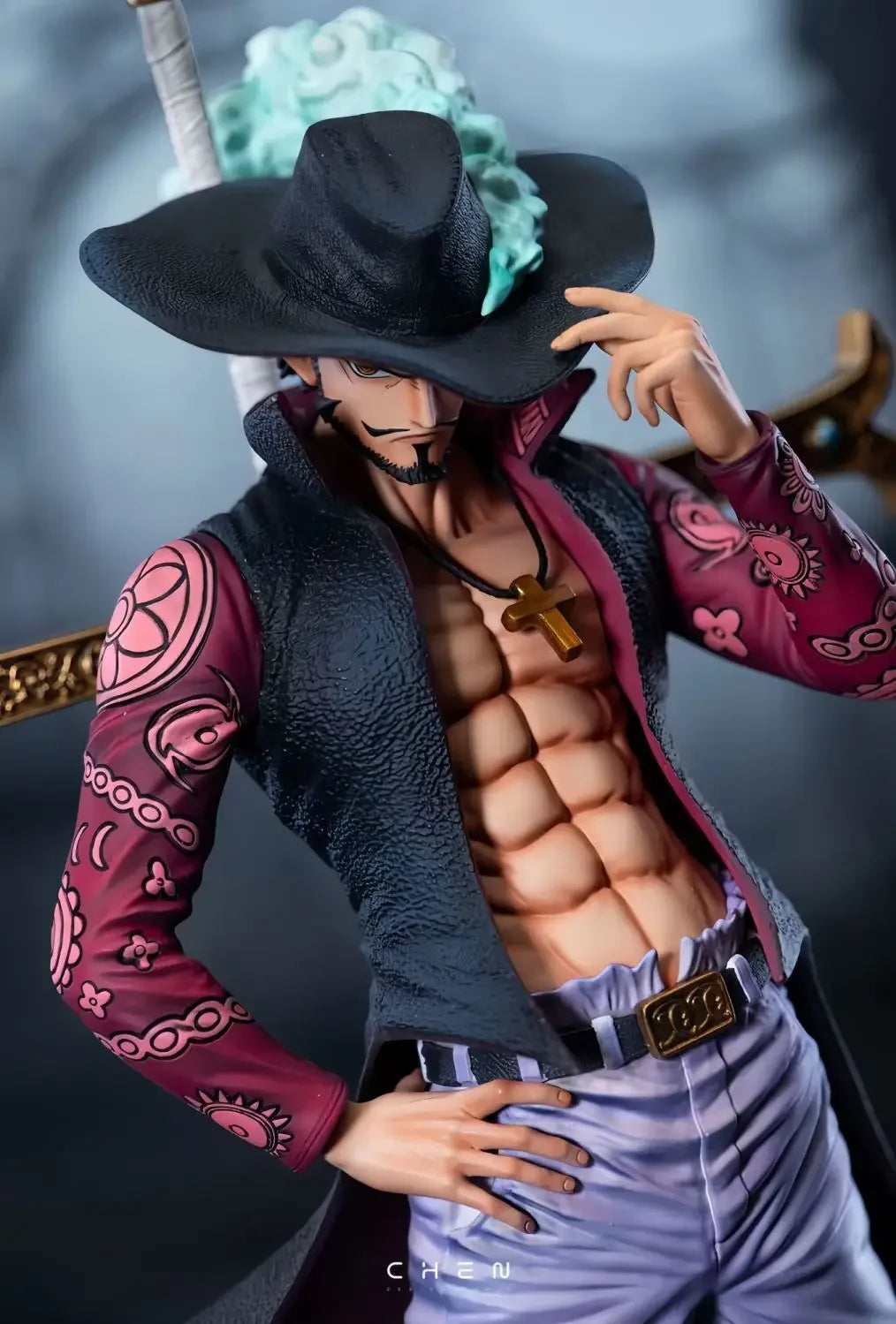 New 28cm ONE PIECE Anime Figures Dracule Mihawk Figures PVC Statue Model collection Room decoration Boys Birthday Gifts Toys