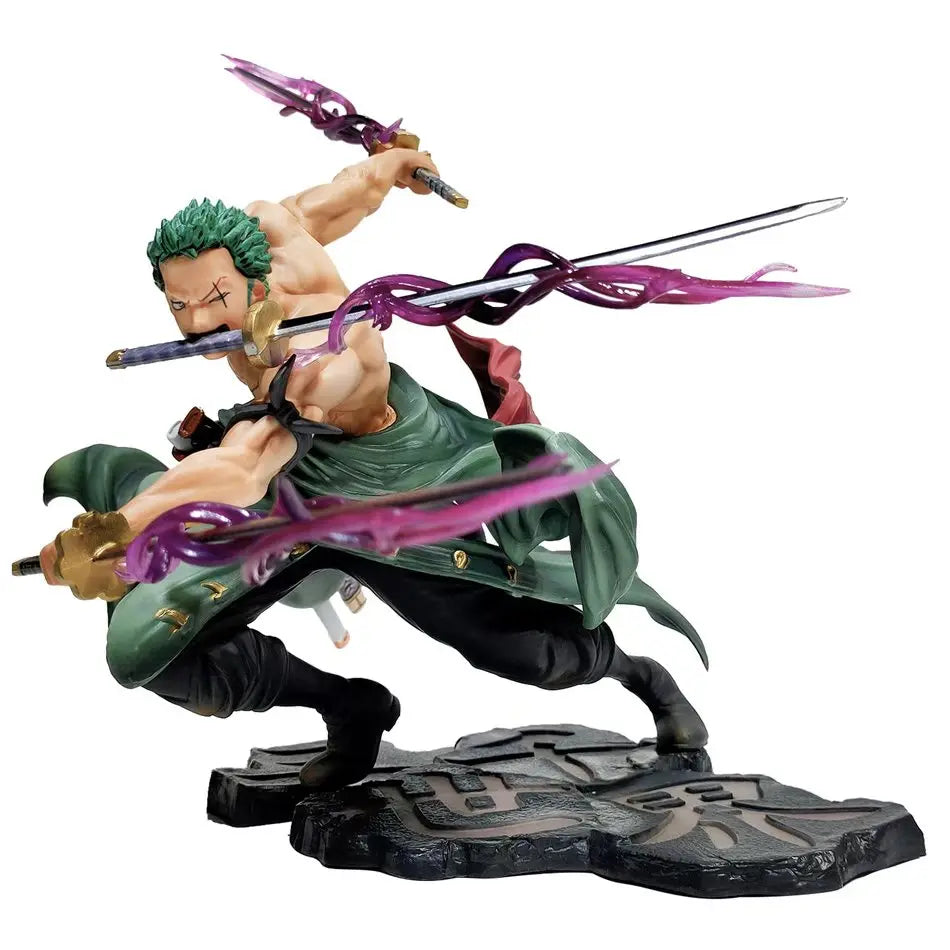 One Piece Roronoa Zoro 10 cm Anime-Actionfigur – Dreiklingen-Sa-Maximum-Manga-Statuemodell für Sammler und Kinder
