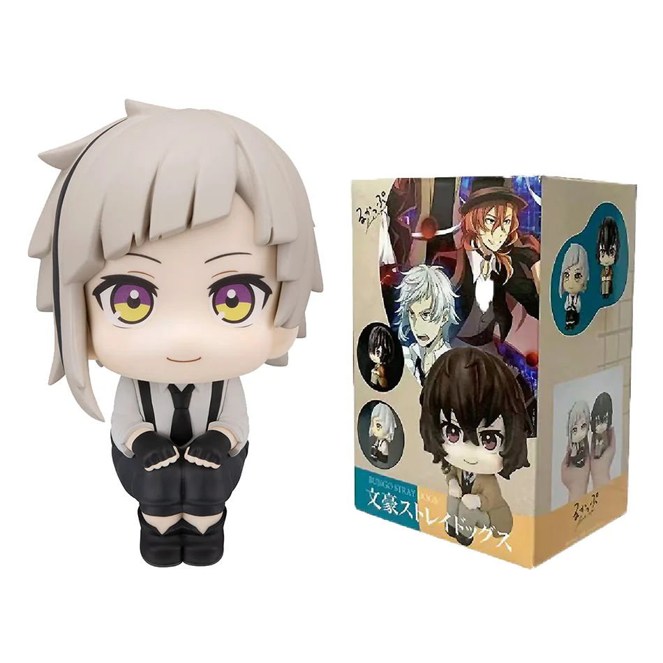10cm Bungou Stray Dogs Anime Figure Look Up Nakajima Atsushi Action Figure Q Version Dazai Osamu Figurine PVC Collection Gifts
