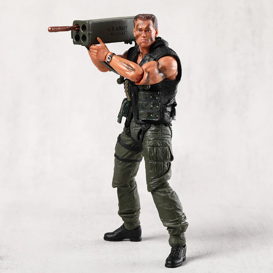 NECA Commando Schwarzenegger John Matrix PVC Action Figure Model Collection Gift Toy