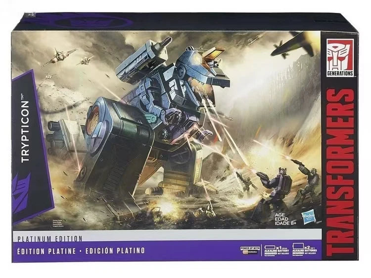 Original Hasbro Transformers Toys G1 Series PLATIINUM EDITION Titan Class TRYPTICON Electric Walking Anime Figure Model Toys