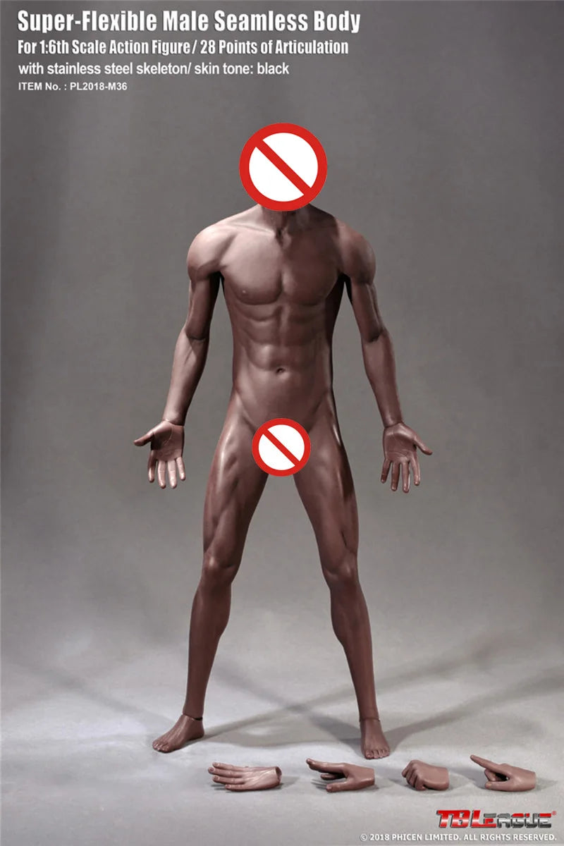 TBLeague 1/6 Phicen M30 M31 M32 M33 M34 M35 M36 Steel Stainless Skeleton Super Flexible Seamless Male Man Figure Suntan Body