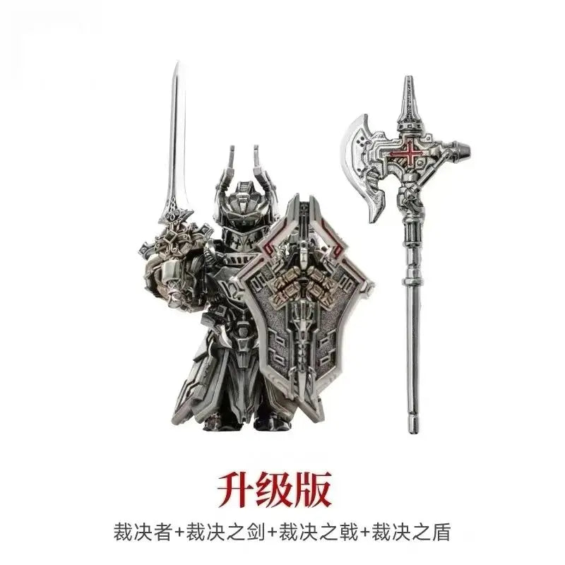 In Stock Mech Judge Pendant Chinese Style Metal Man Handheld Item Workstation Detachable Play Figure Desktop Collection Gift Toy