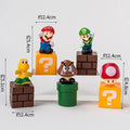 Game Marios Bros Cake Decoration Doll Set Anime Figure Luigi Yoshi PVC Model Toy Baby Shower Kids Birthday Party Supplies Gift