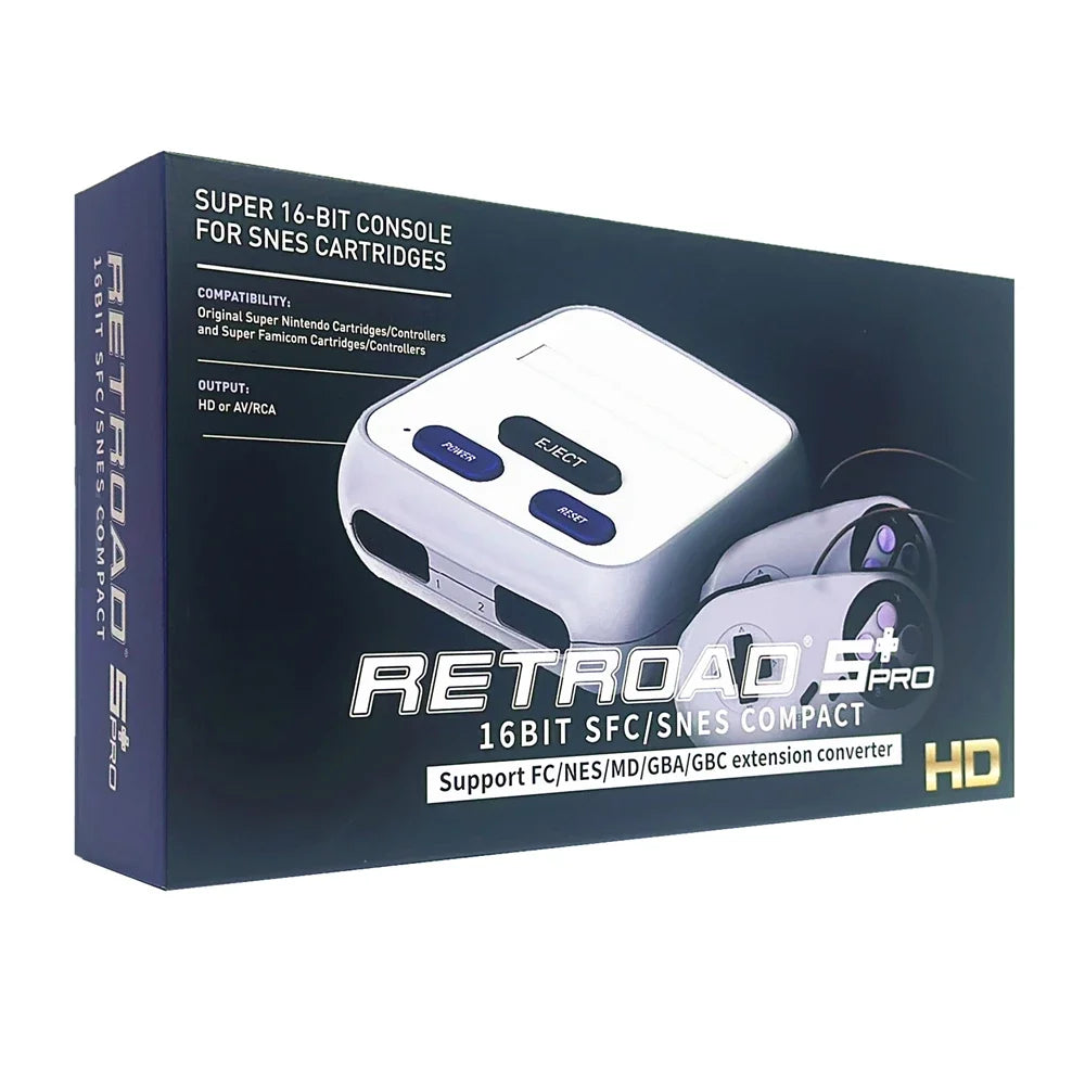 RETROAD 5+PRO C51HD For SFC Retro Game Compatible Console Support Super SNES GAME Super Famicom PAL& NTSC Game Cartridge