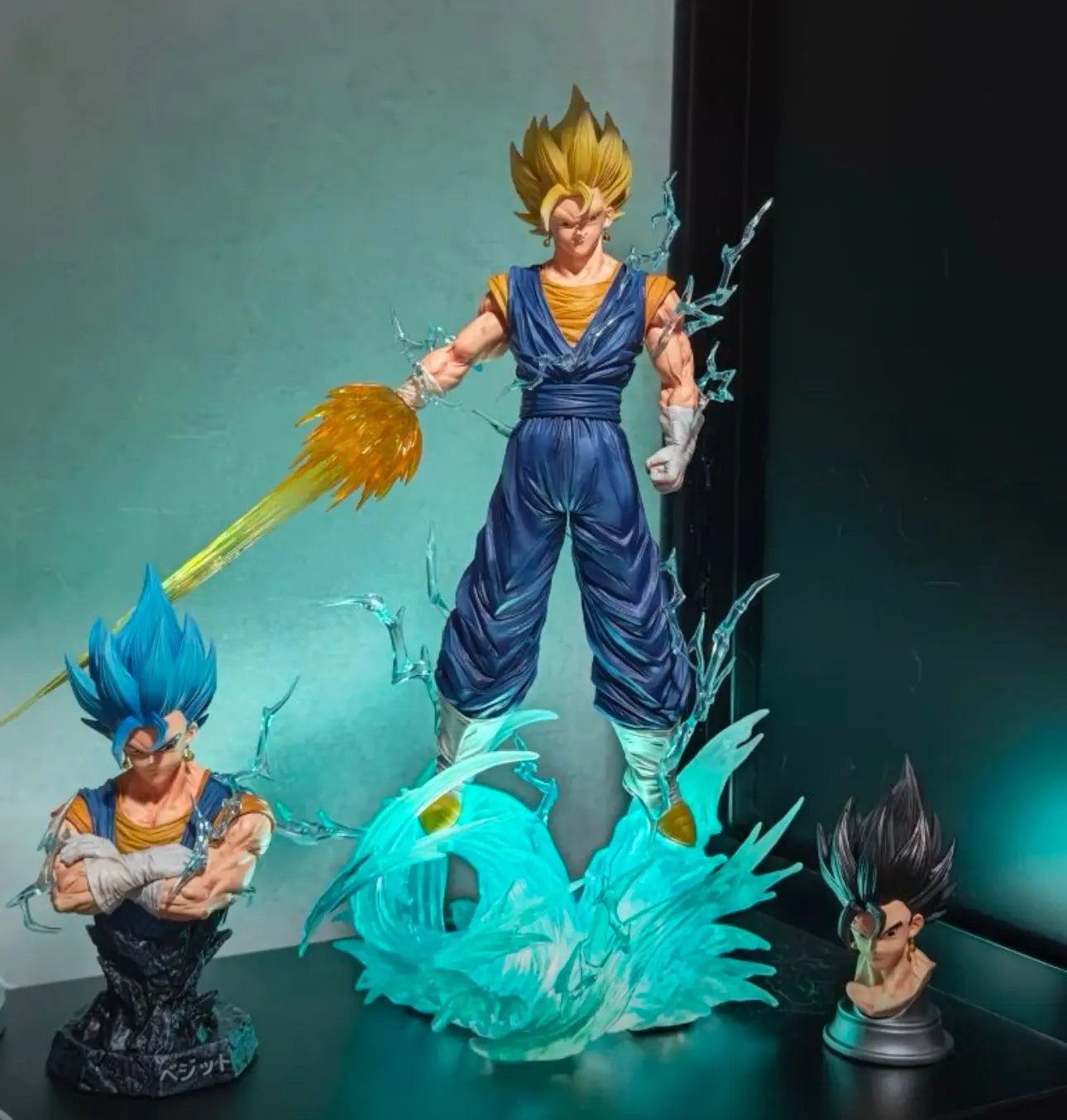 Dragon Ball 40cm Anime Figure JT Vegetto Perimeter PVC Model Scene Glow Statue Desktop Decoration Ornaments Birthday Gifts Toys
