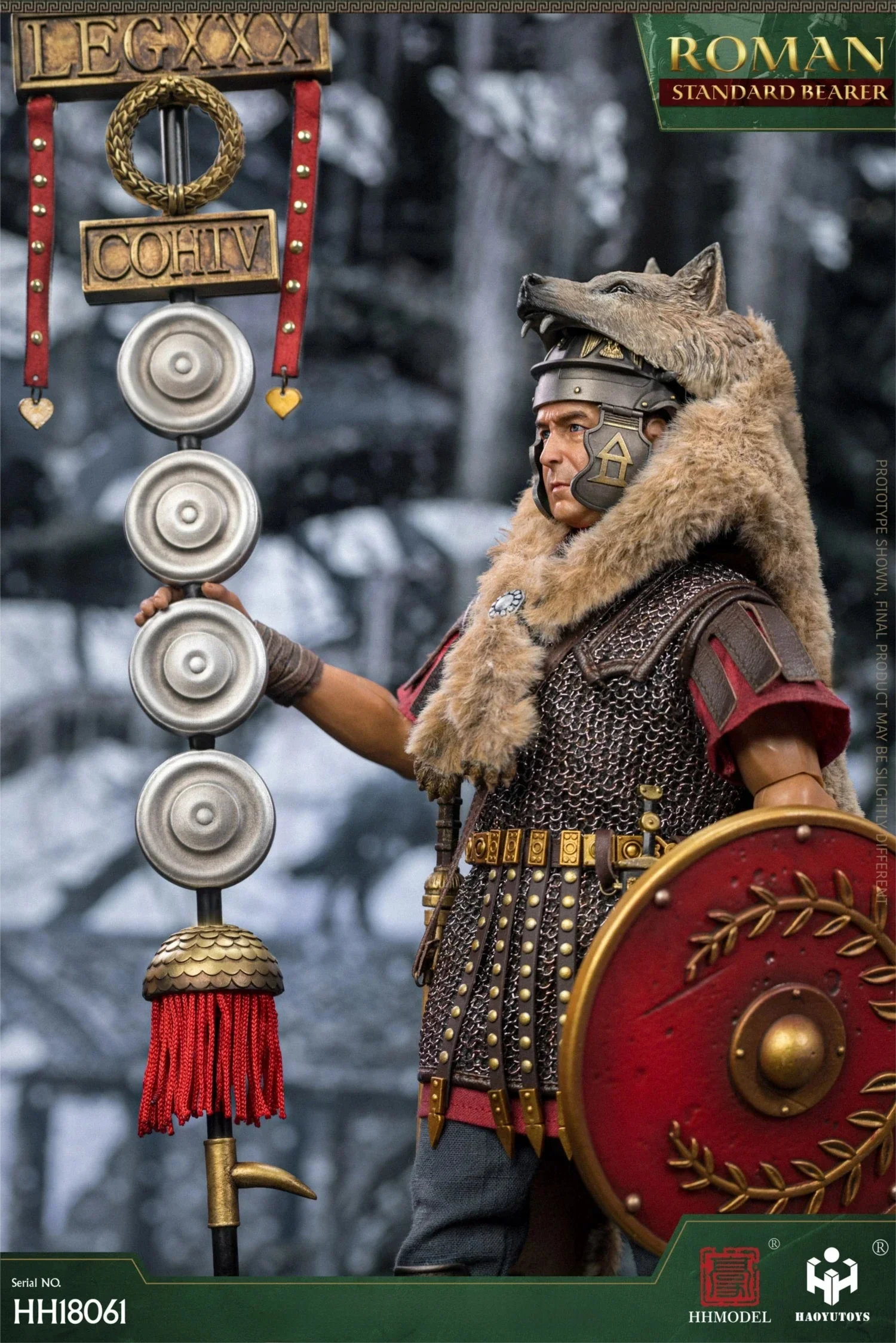 HHMODEL HAOYUTOYS HH18061 1/6 Roman Flag Bearer Imperial Legion 12" Action Figure Collectible Model Toy for Adult