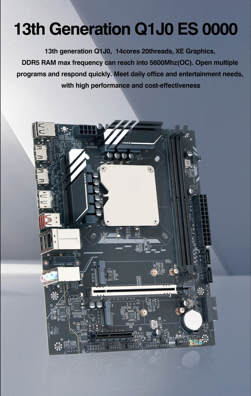 DIY Gaming Computer Motherboard Set mit Onboard CPU combo 13th Core Interpose Kit Q1J0 ES 0000 14C20T DDR5 RAM Desktop laca mae