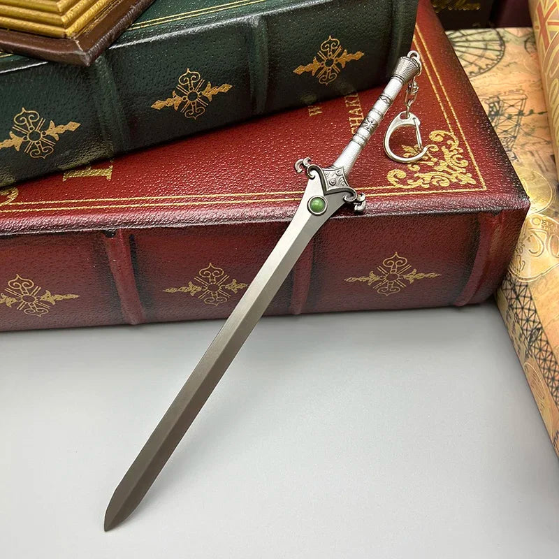 God of War Game Replica Metal Weapon Model Set Kratos Action Figure Accessory Retro Collectible Desktop Decorations Toy Boy Gift