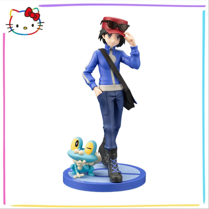 In Stock Original KOTOBUKIYA ARTFXJ Pokemon X Callum Croaking Frog 21cm Animation Statue Model 1/8 Doll Ornament New Product